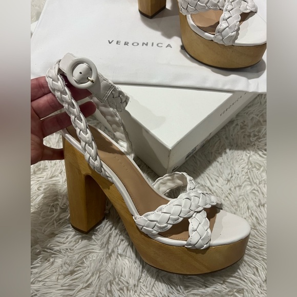 Veronica Beard Gael Braided Ankle-Strap Platform Sandals - size 9.5 - NIB - Picture 2 of 9